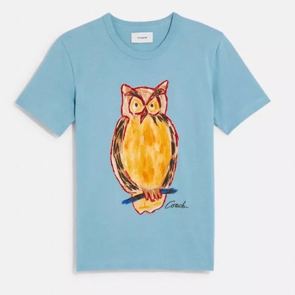 Coach painted owl shirt XS